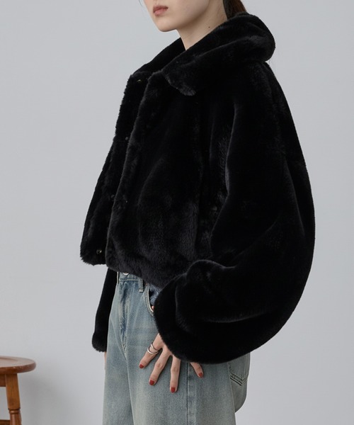 ACUOD by CHANU 2WAY リアルファー パフジャケット ブルゾン MONO-MART ブルゾン アウター 「nui nullu」2WAYショートファー