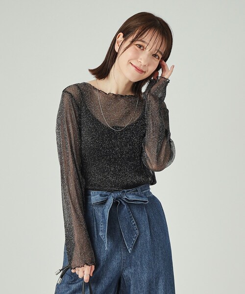 Cutie Blonde tシャツ インナーでも一枚でも ラメシアートップス