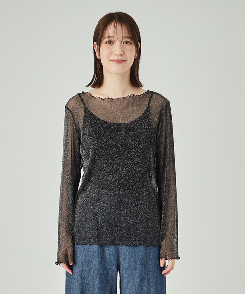 tシャツ ラメシアーカットトップス レディース feepur tシャツ ラメシアートップス レディース : ZOZOTOWN