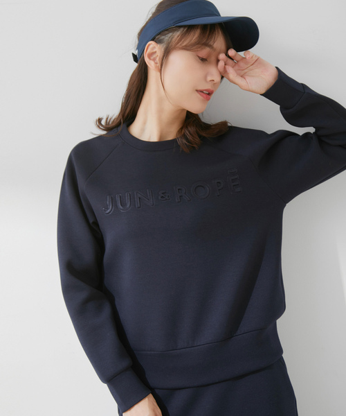 JUN&ROPE' トレーナー スウェット ダンボールニットエンボスロゴ