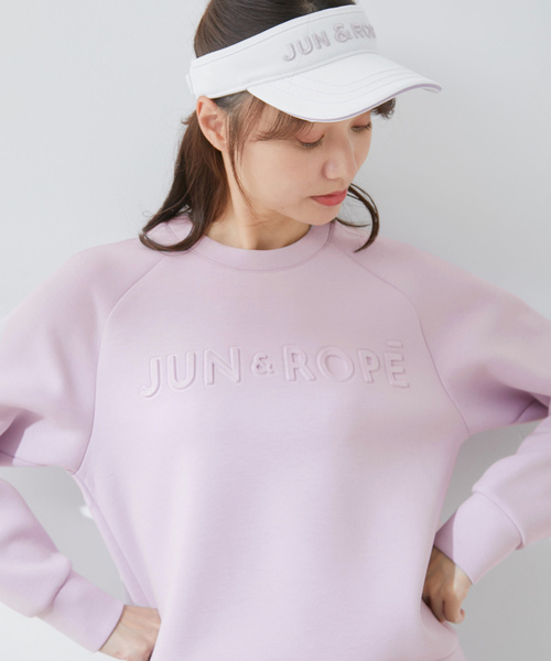 JUN＆ROPE レディース スウェット ダンボールニット ホワイト Sサイズ JUN＆ROPE レディース スウェット ダンボールニット ホワイト S