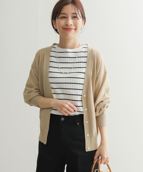 「URBAN RESEARCH DOORS」 カーディガン MEDIUM ベージュ系その他 レディース URBAN RESEARCH DOORS 「URBAN DOORS」 ニットカーディガン