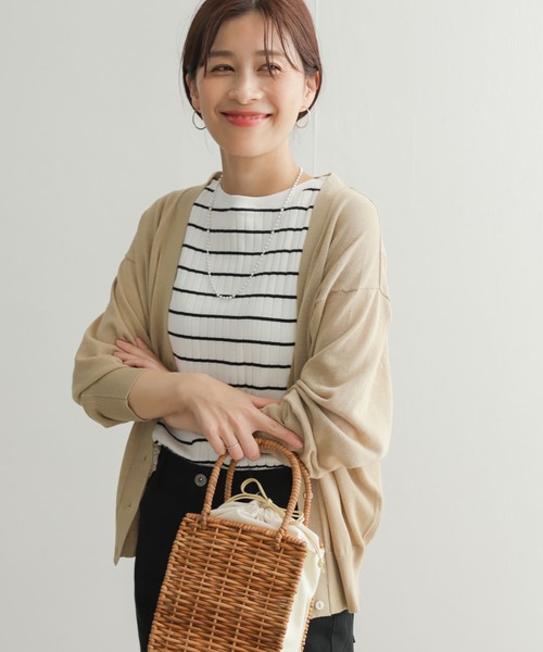 「URBAN RESEARCH DOORS」 カーディガン MEDIUM ベージュ系その他 レディース URBAN RESEARCH DOORS 「URBAN DOORS」 ニットカーディガン