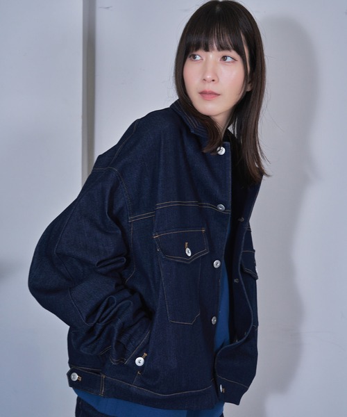 Nora Lily（ノラリリー） デニムジャケット gジャン 「Nora Lily」Tuck