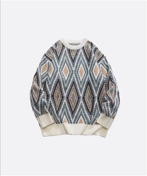U：UME（ユーム） セーター ニット Toxic Argyle Pattern Sweater