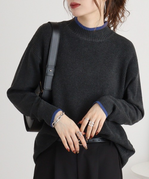 ニット セーター Anna Nicola バックデザインハイネックニット レディース Anna Nicola ニット セーター バックデザインハイネックニット