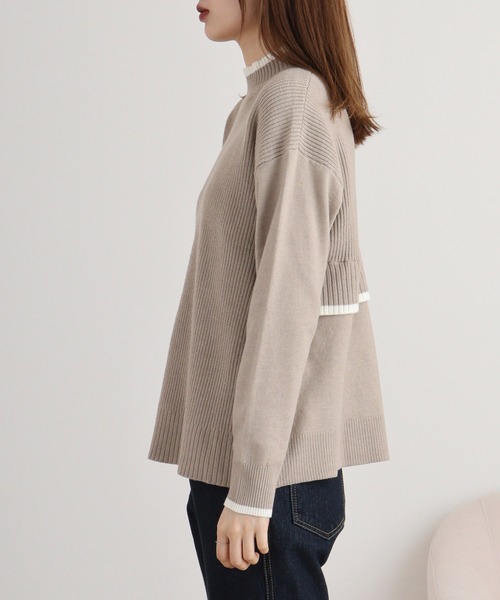 ニット セーター Anna Nicola バックデザインハイネックニット レディース Anna Nicola ニット セーター バックデザインハイネックニット