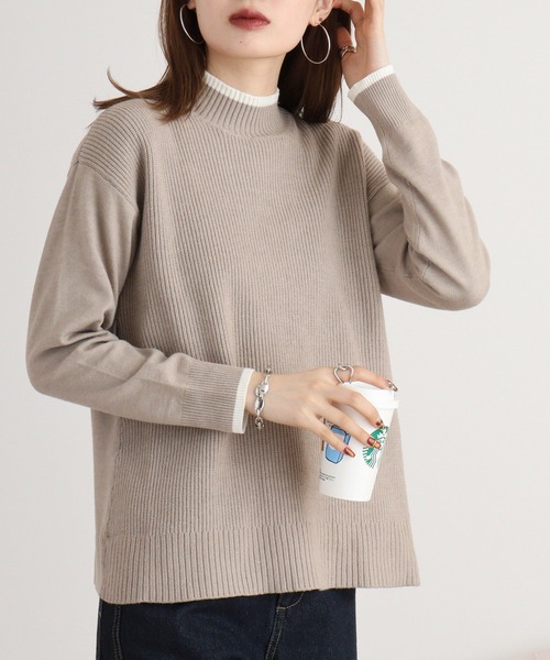 ニット セーター Anna Nicola バックデザインハイネックニット レディース Anna Nicola ニット セーター バックデザインハイネックニット