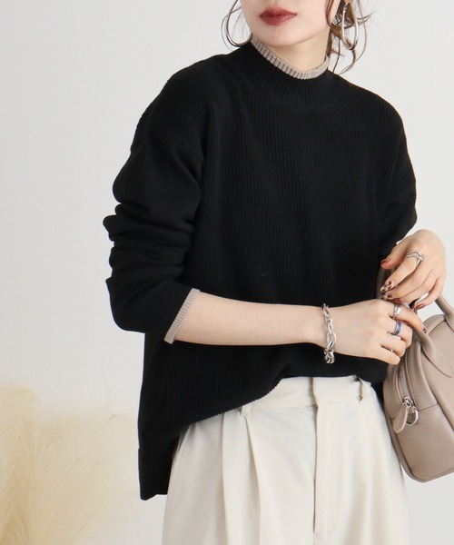 Anna Nicola ニット セーター バックデザインハイネックニット