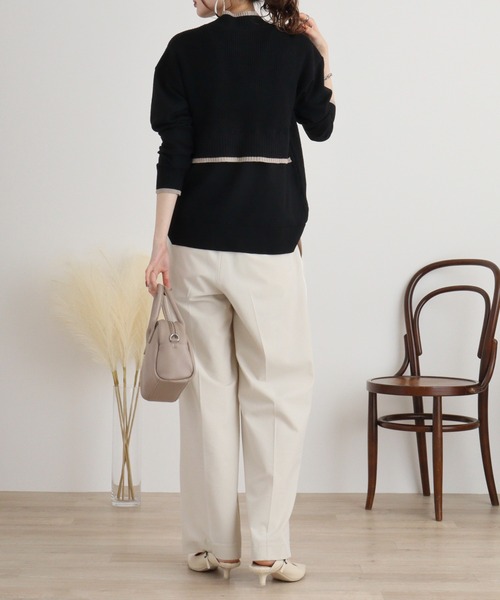 ニット セーター Anna Nicola バックデザインハイネックニット レディース Anna Nicola ニット セーター バックデザインハイネックニット