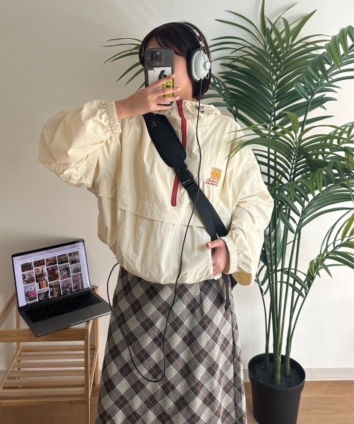 nemne（ネンネ） ブルゾン アウター 「keel」配色ドローコードナイロン