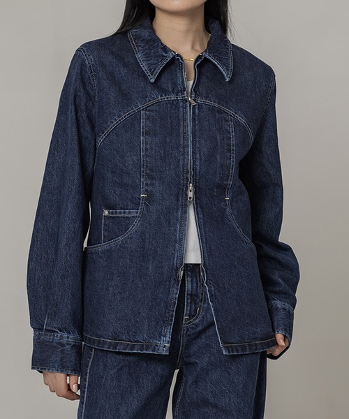 PUBLIC TOKYO ブルゾン アウター FRONT ZIP DENIM BLUZON