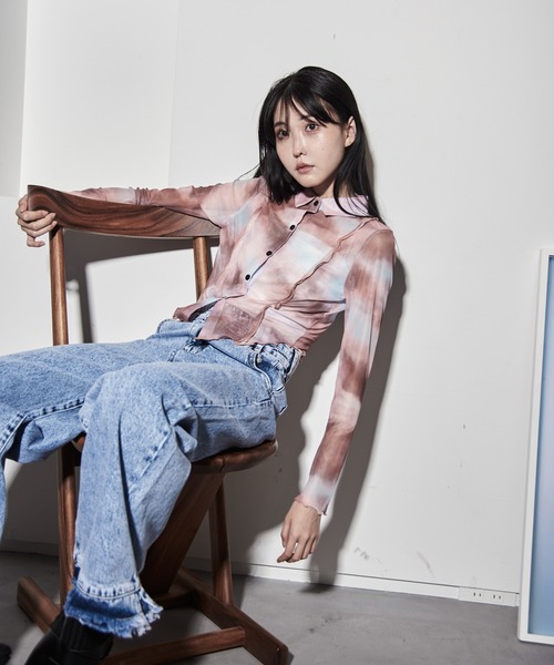 ブラウス シャツ メッシュ シャツ レディース ブラウス シャツ メッシュシアーシャツ レディース : ZOZOTOWN