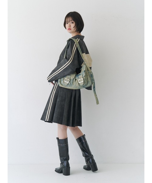 jouetie ブルゾン アウター フェイクレザーバイカーブルゾン