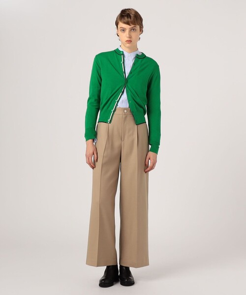 MACPHEE（マカフィー） パンツ ウールサキソニー ハイウエストパンツ