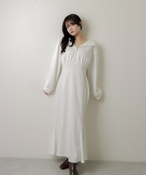 極美品✨ボーダーズアットバルコニー　MERMAID DRESS　ロングワンピース M DOLLY ワンピース hoodie mermaid dress/フーディーマーメイドドレス