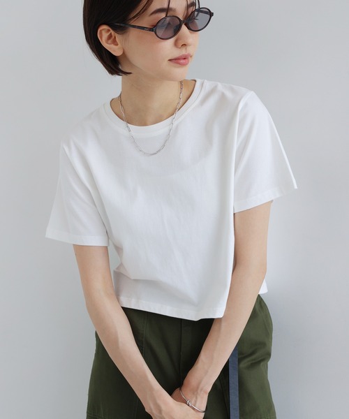 andme（アンドミー） tシャツ 半袖 コットンミニTシャツ レディース