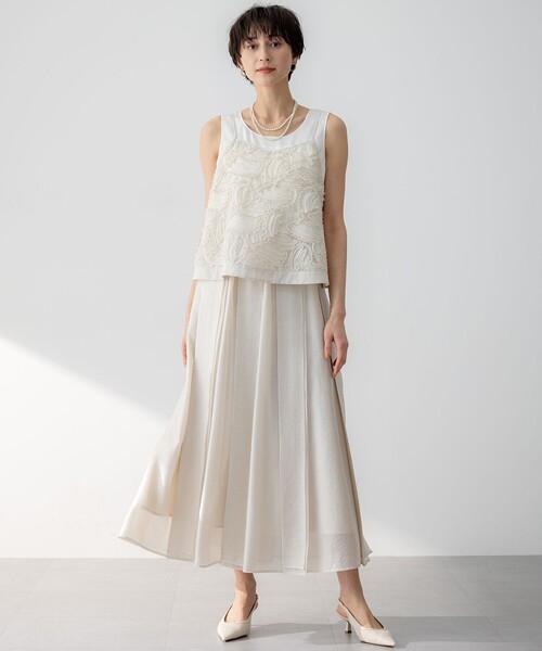 タンクトップ ノースリーブ 「杏さん着用/Oggi5月号掲載」ミスティサテン タンクトップ レディース 23区 タンクトップ ノースリーブ 「杏さん着用/Oggi5月号掲載