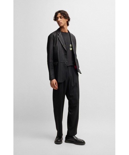 HUGO tシャツ コットンジャージー Tシャツ キャットアイ グラフィック