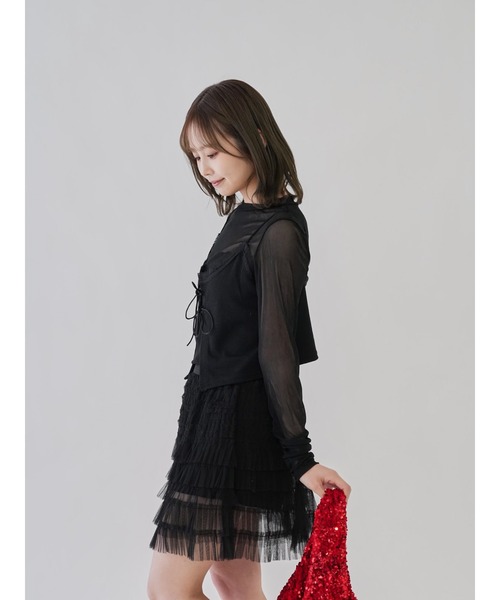 Uenui tシャツ 「 cunii 」シンプル シアートップス シースルー Uenui tシャツ 「 cunii 」シンプル シアートップス シースルー