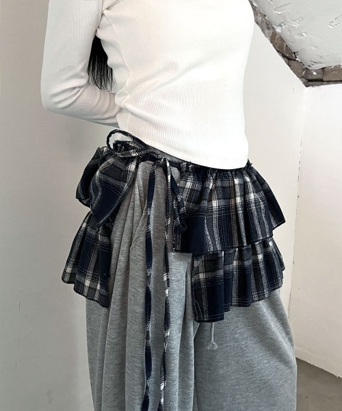 tricot COMME des GARCONSラップスカート　チェック　フリル 楽天市場】チェック スカート ギャルソンの通販