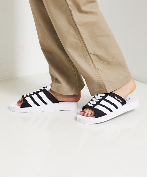 [ADIDAS] サンダル ガゼル ビーチスライド GAGAZELLE ベージュ adidas Originals＞ガゼルビーチスライド サンダル（サンダル