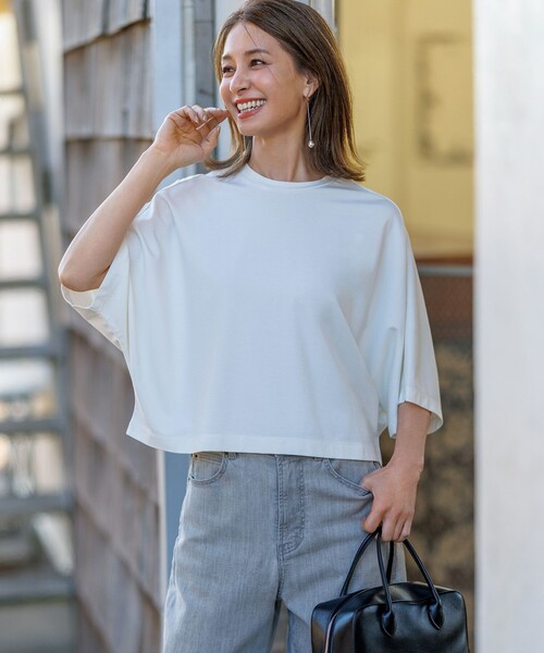 tシャツ 「ストレッチ/UVケア」BEAUTY FORM-T ドルマンTシャツ レディース