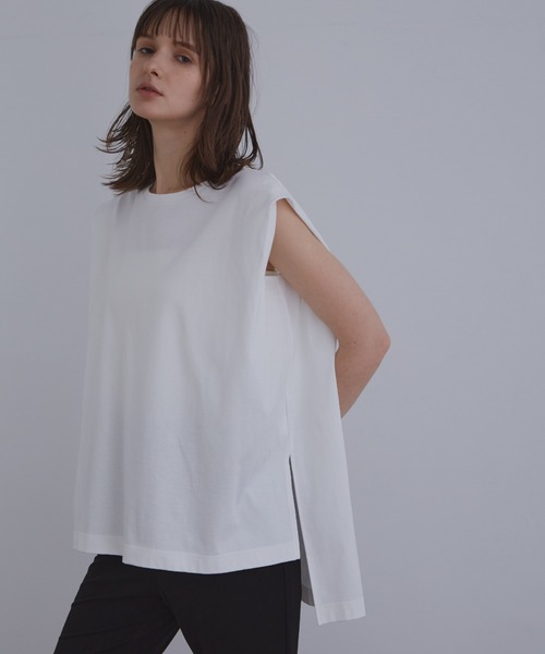 tシャツ サテンスムースT レディース WOMEN ナイロンベアスムース 半袖Tシャツ ネイビー 071644036