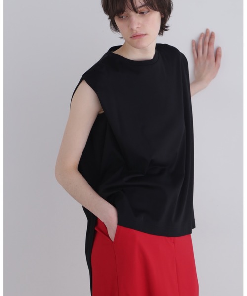 tシャツ シルキースムースノースリーブT レディース