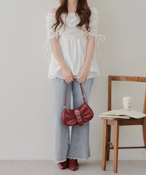 continuer de NICE CLAUP ブラウス シャツ ドロストチュニック