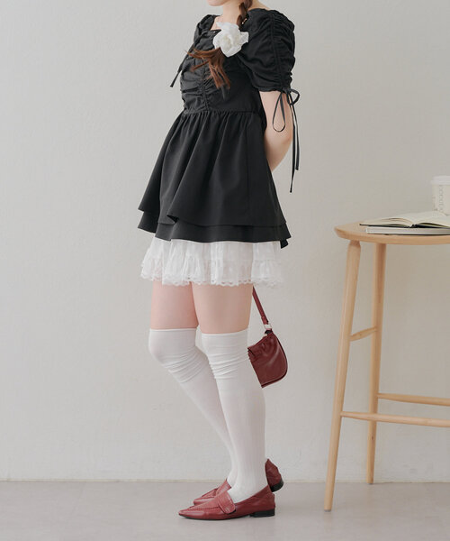 continuer de NICE CLAUP ブラウス シャツ ドロストチュニック