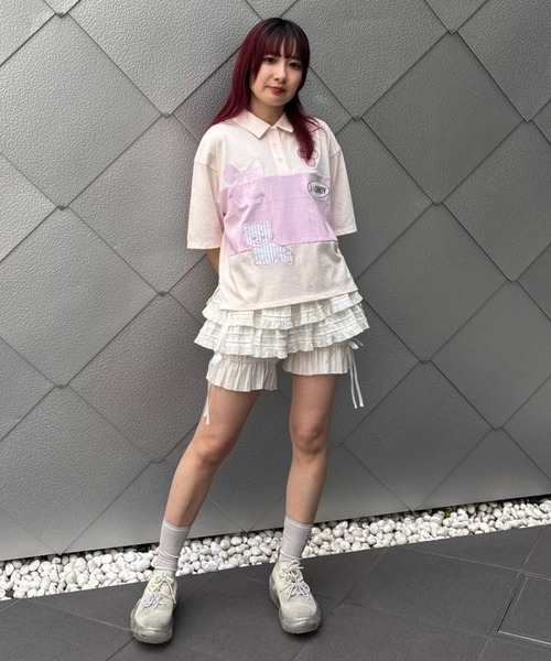 Candy Stripper パンツ TINY RIBBON FRILL ドロワーズ