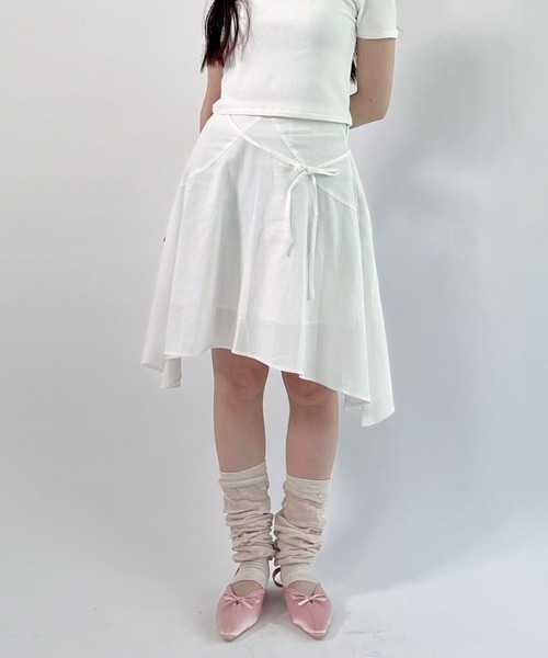 hugi スカート IRRE HEM FLARE SKIRT/イレヘムフレアスカート
