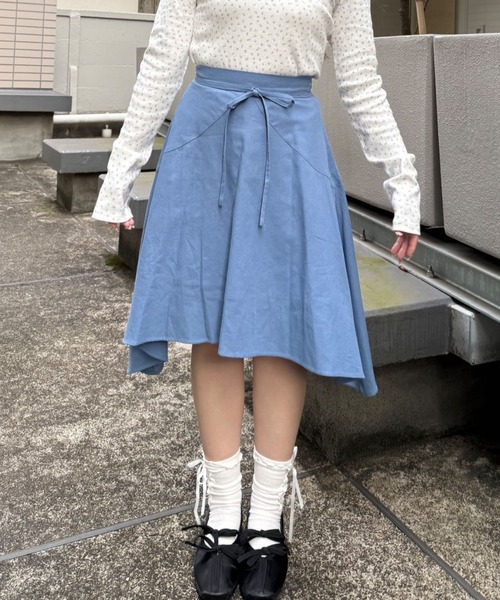 hugi スカート IRRE HEM FLARE SKIRT/イレヘムフレアスカート