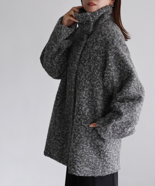 「Riberry」 ステンカラーコート MEDIUM グレー レディース_画像5
