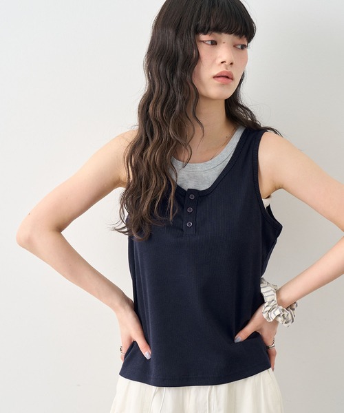 Nodress トップス　ブラックタンクトップ Nodress トップス ブラックタンクトップ Nodress｜ノードレスのタンク