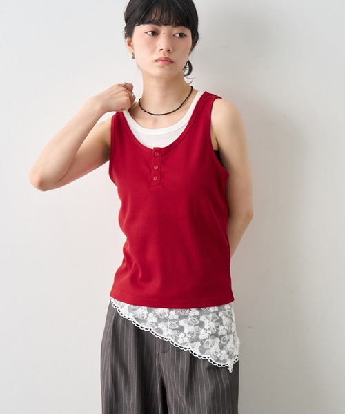 NOGLE タンクトップ ノースリーブ 「NOGLE/ノグル」レイヤード風