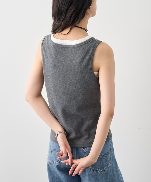 NOGLE タンクトップ ノースリーブ 「NOGLE/ノグル」レイヤード風