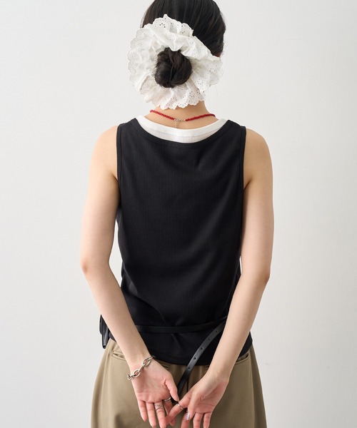 NOGLE タンクトップ ノースリーブ 「NOGLE/ノグル」レイヤード風