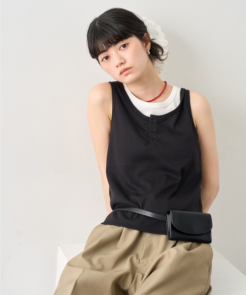 NOGLE タンクトップ ノースリーブ 「NOGLE/ノグル」レイヤード風