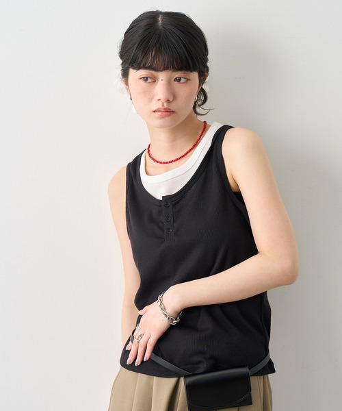 NOGLE タンクトップ ノースリーブ 「NOGLE/ノグル」レイヤード風