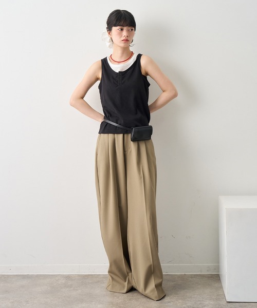お値下げ⭐︎BRUNELLO CUCNELLIのタンクトップ新品未使用品 NOGLE タンクトップ ノースリーブ 「NOGLE/ノグル」レイヤード風