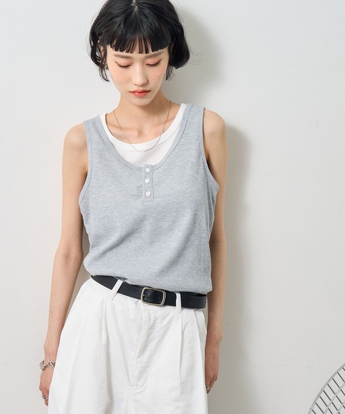 NOGLE タンクトップ ノースリーブ 「NOGLE/ノグル」レイヤード風