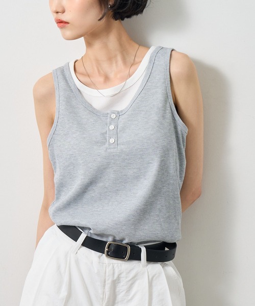 NOGLE タンクトップ ノースリーブ 「NOGLE/ノグル」レイヤード風