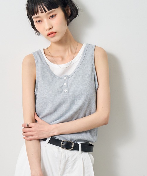 NOGLE タンクトップ ノースリーブ 「NOGLE/ノグル」レイヤード風