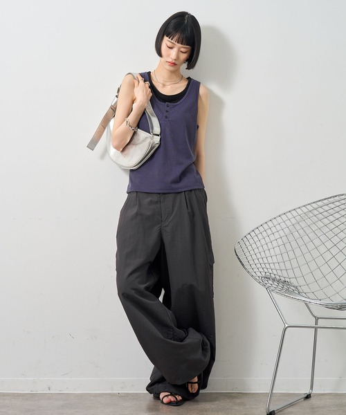 NOGLE タンクトップ ノースリーブ 「NOGLE/ノグル」レイヤード風
