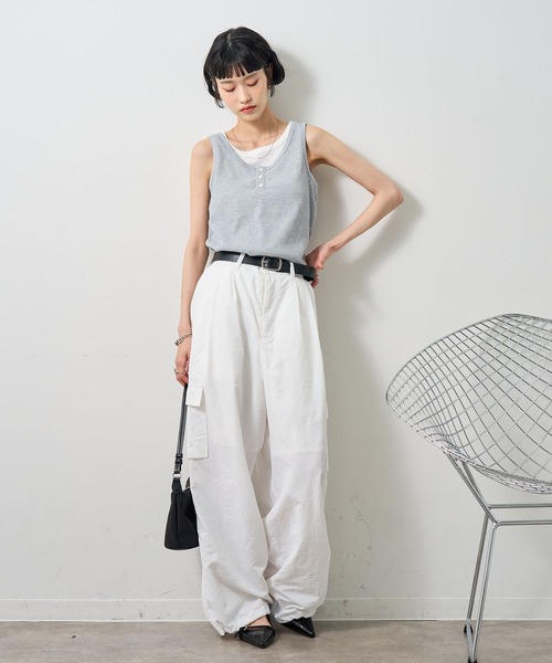 NOGLE タンクトップ ノースリーブ 「NOGLE/ノグル」レイヤード風