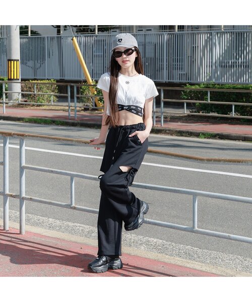 algy（アルジー） tシャツ 裾クロスカップ付き半袖T キッズ 子供服