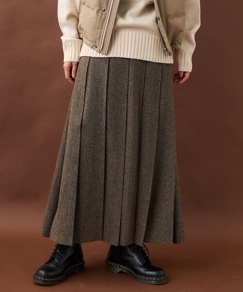 Admiral プリーツスカート ブラウン系 アドティエ ad thie ロングプリーツスカート （ダークブラウン