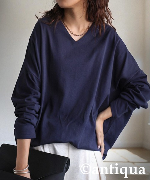 tシャツ シュッと美コクーンバスクトップス レディース | antiqua